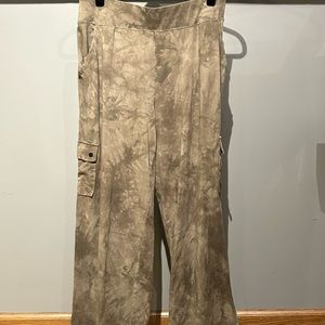 Green tie dye yoga pants